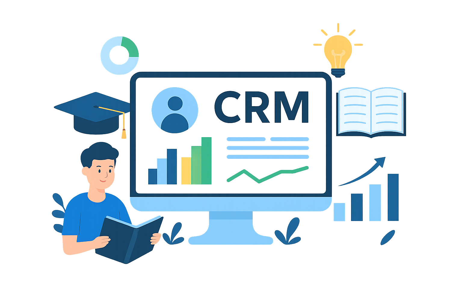 Minh họa hệ thống CRM trong giáo dục – Dashboard tuyển sinh hiện đại